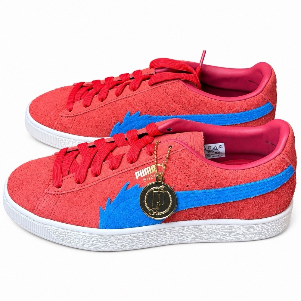 Puma x One Piece Suede Buggy Luffy Red Blue 396520-01 Men's Size 10.5 Sneakers